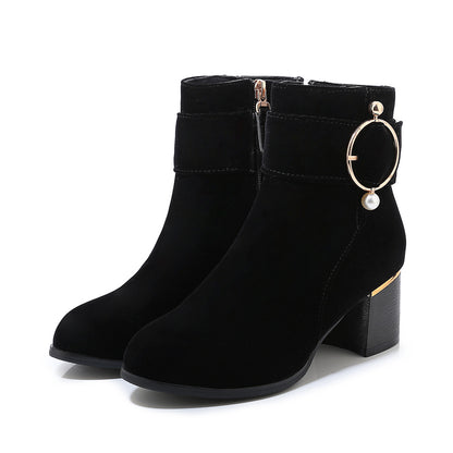 Women's Thick Heel Short Boots