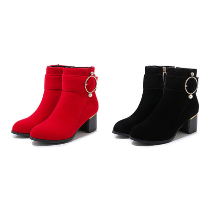 Women's Thick Heel Short Boots