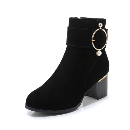 Women's Thick Heel Short Boots