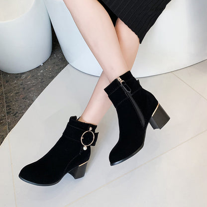 Women's Thick Heel Short Boots