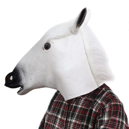 Horse Head Latex Mask for Halloween Masquerade Parties Cosplay Gadget