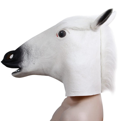 Horse Head Latex Mask for Halloween Masquerade Parties Cosplay Gadget