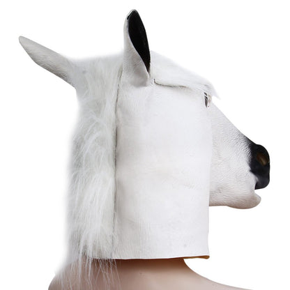 Horse Head Latex Mask for Halloween Masquerade Parties Cosplay Gadget