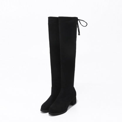 Women Suede High Heel Knee High Boots