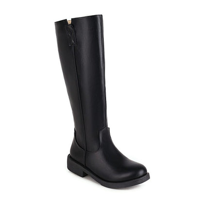 Women Low Heels Knee High Boots