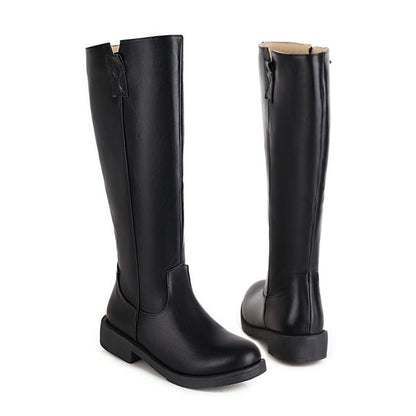 Women Low Heels Knee High Boots