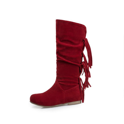 Tassel Mid Calf Boots for Women