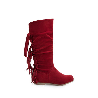 Tassel Mid Calf Boots for Women