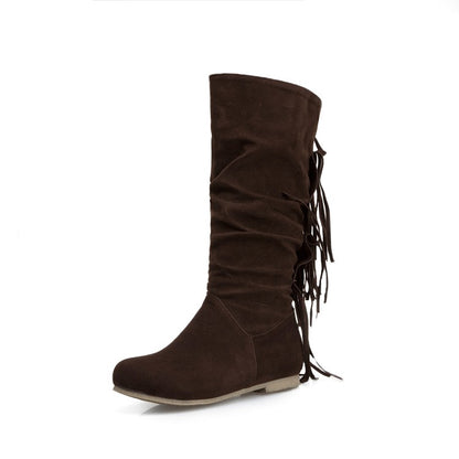 Tassel Mid Calf Boots for Women