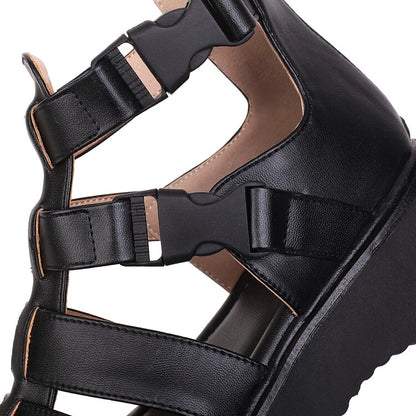 Women Hollow Out Flat Platform Gladiator Sandals