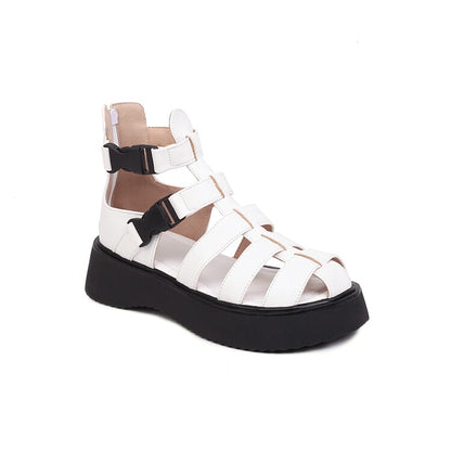 Women Hollow Out Flat Platform Gladiator Sandals