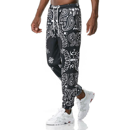 Men's 3D Retro Printing Casual Sports Jogger Pants