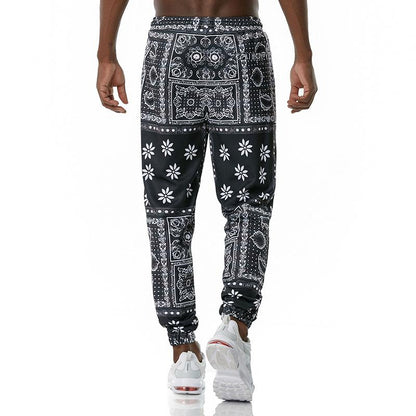 Men's 3D Leopard Print Retro Printing Casual Sports Jogger Pants