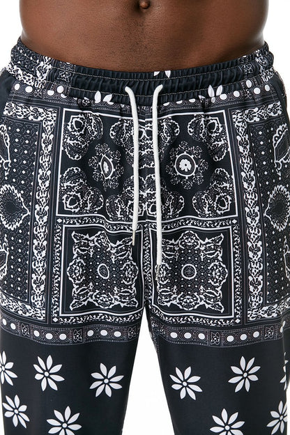 Men's 3D Leopard Print Retro Printing Casual Sports Jogger Pants