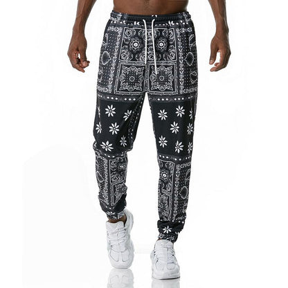 Men's 3D Leopard Print Retro Printing Casual Sports Jogger Pants