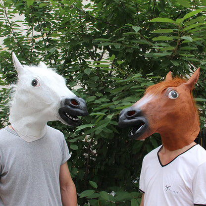 Horse Head Latex Mask for Halloween Masquerade Parties Cosplay Gadget