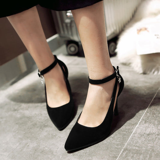 Women Ankle Strap High Heel Pumps