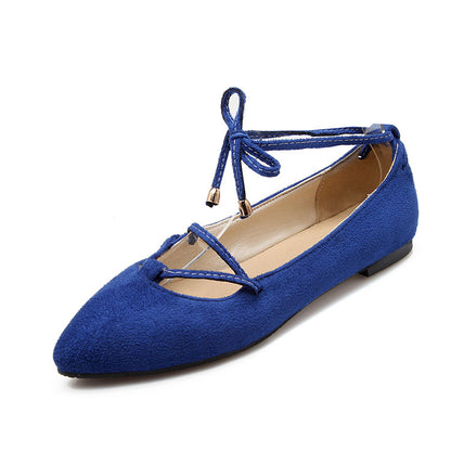 Women Pointed Toe Velvet Pumps Flats Shoes