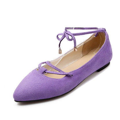 Women Pointed Toe Velvet Pumps Flats Shoes