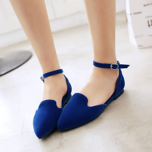 Women Ankle Strap Low Heel Pumps