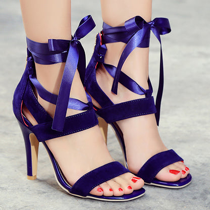 Women Tied Strap Stiletto Heels Sandals