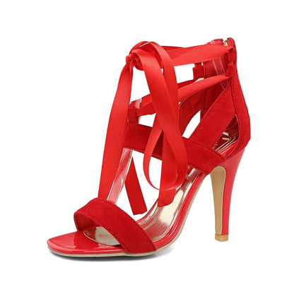 Women Tied Strap Stiletto Heels Sandals