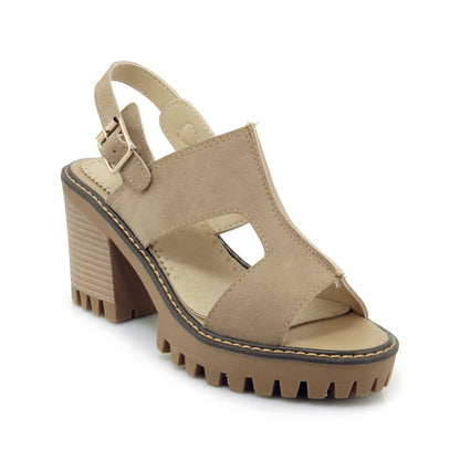 Women Wrap Strap Chunky Heel Platform Sandals