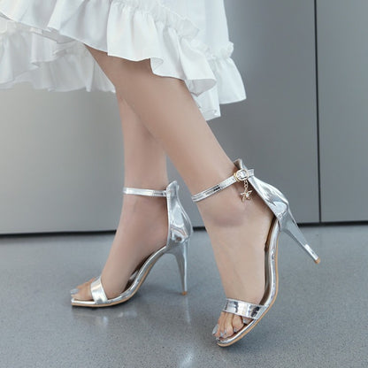 Women Ankle Buckle Strap Stiletto Heels Sandals