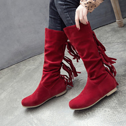 Tassel Mid Calf Boots for Women