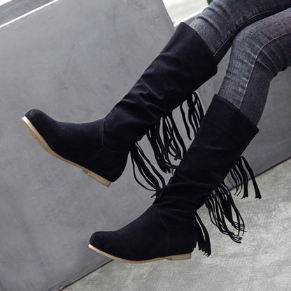 Tassel Mid Calf Boots for Women