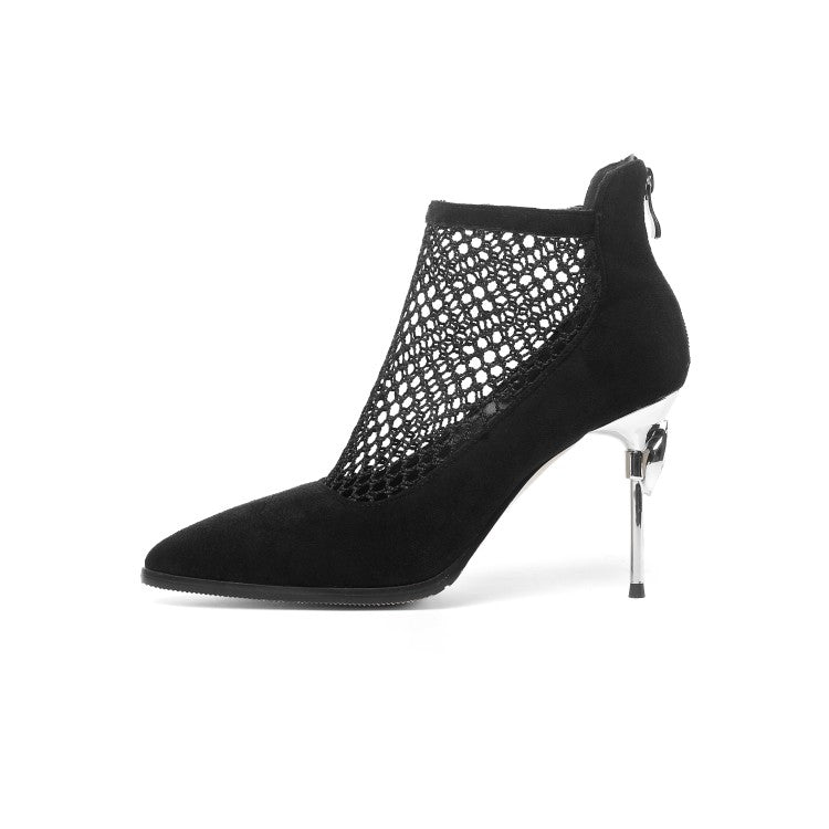 Women Pointed Toe Hollow Out High Heel Shoes