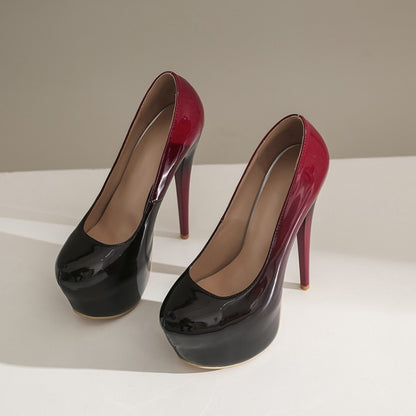 Women Ankle Strap High Heel Platform Pumps