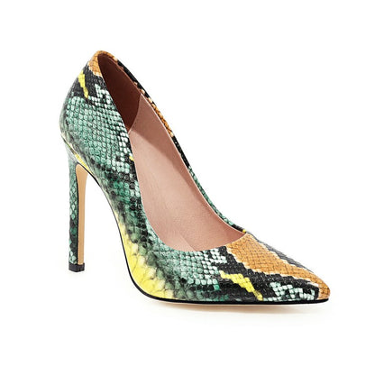 Women Pointed Toe Printed High Heel Pumps