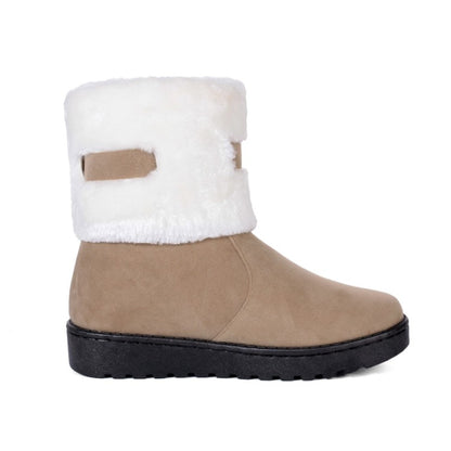 Women Winter Fur Bow Short Snow Boots