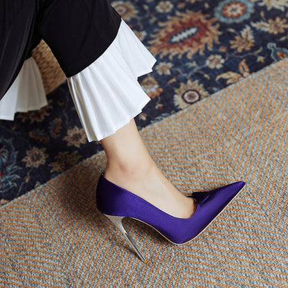 Women Pointed Toe High Heel Wedding Pumps