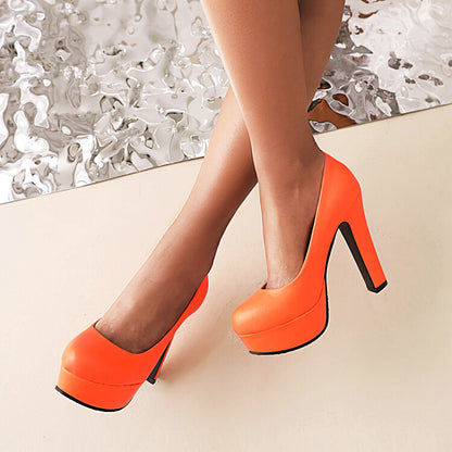 Andy Color Sparkling High Heel Platform Pumps