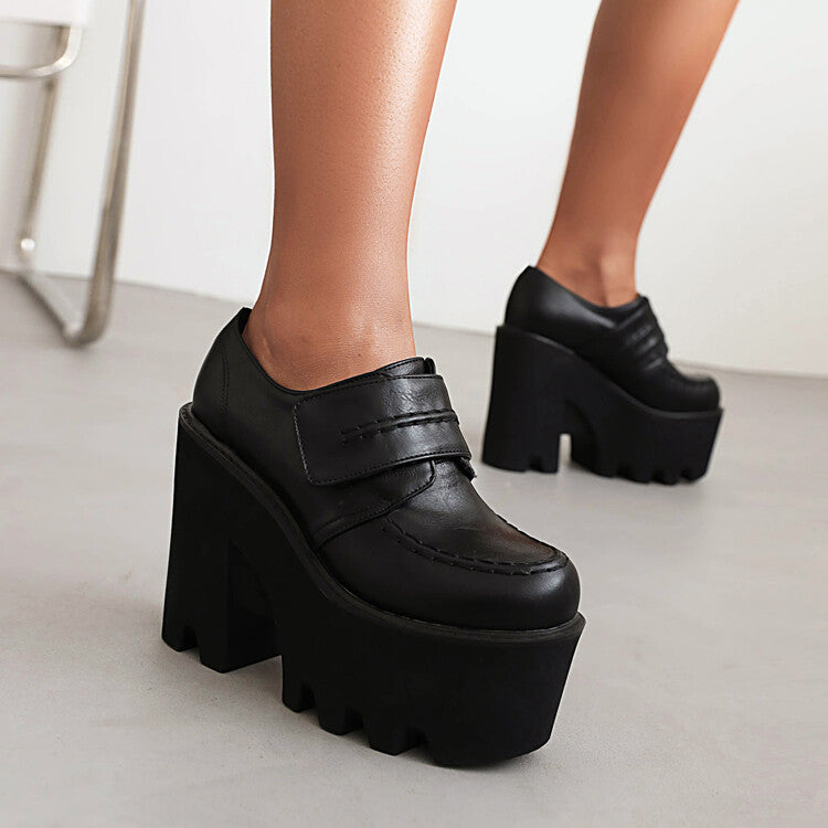 Women Plus Size Thick Sole Platform High Heels