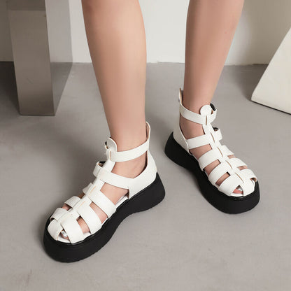 Women Hollow Out Flat Platform Gladiator Sandals