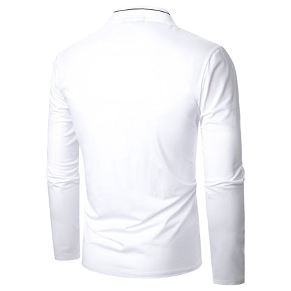 Men's Solid Color Simple Long Sleeve Shirts