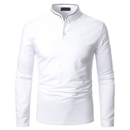 Men's Solid Color Simple Long Sleeve Shirts