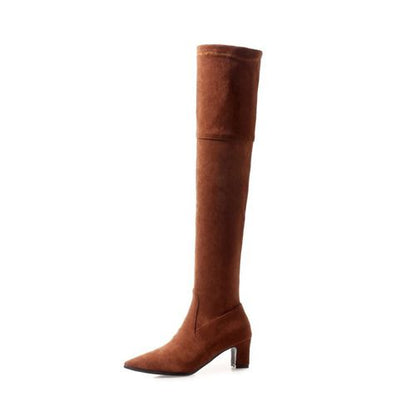 Women High Heel Thigh High Boots