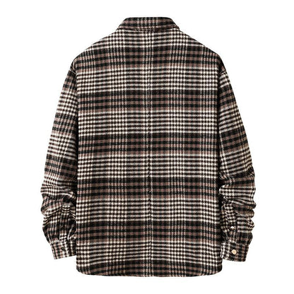 Men's Flannel Grid Style Coat Shirts