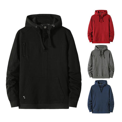 Men's Sports  Hooded Helical Split Joint Sweater Hooded Coat Shirts