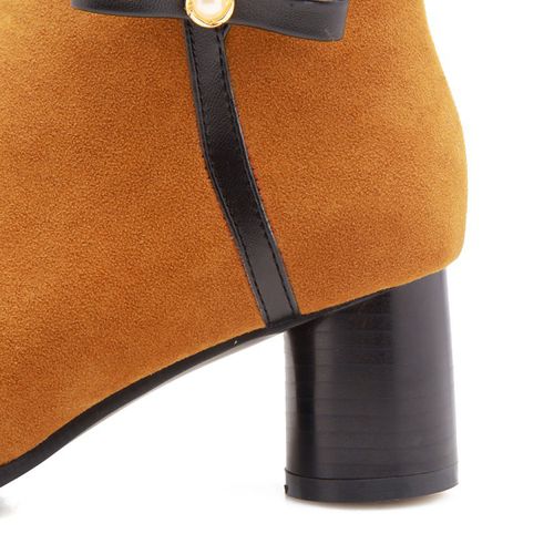 Women Knot High Heels Short Boots