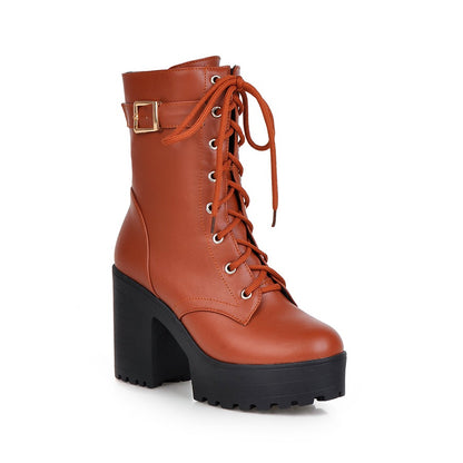 Lace Up Ankle Boots Women Shoes Fall|Winter 11191501