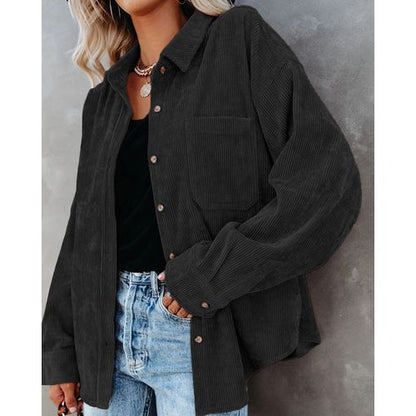 Womens Oversize Long Seelved Blouse Shirt