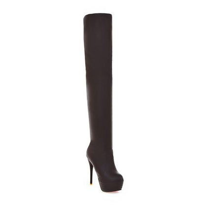 Women High Heels Platform Thigh High Boots