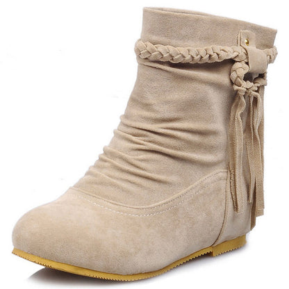 Suede Ankle Boots Wedges Women Shoes