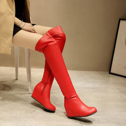 Women Wedges Heels Over the Knee Boots