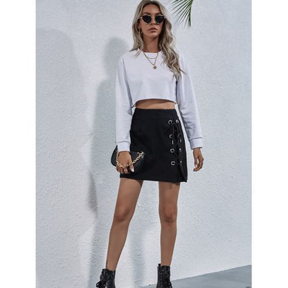 Ins Fashion Loose Cross-tied Short Women Skirts